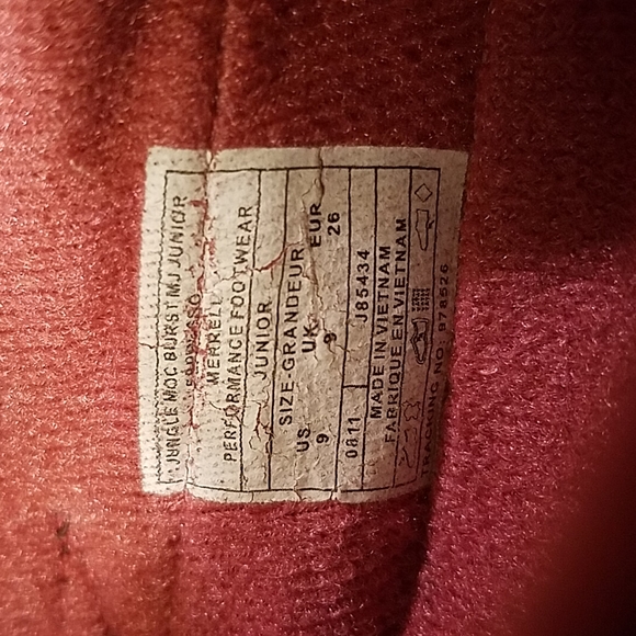 Merrell kids toddler size 9 brown and pink suede Mary Janes with Velcro a straps - Picture 5 of 5